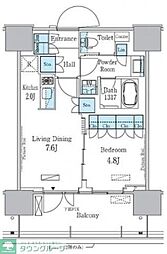 HARUMI　FLAG　PORT　VILLAGE　C棟 13階1LDKの間取り