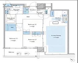 ブランズタワー豊洲 3LDKの間取図画像