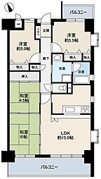 ライオンズマンション姫路市役所前 4LDKの間取図画像