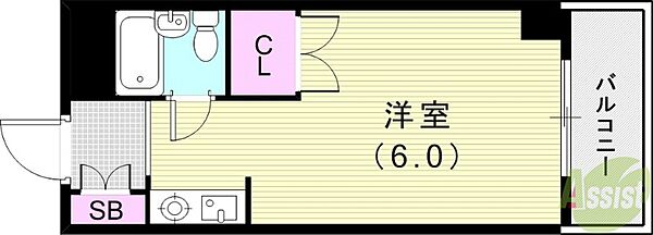 アイビーコートII ｜兵庫県西宮市門前町(賃貸マンション1R・3階・18.70㎡)の写真 その2