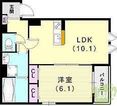 ラ・コリーヌ今福A  ｜ 兵庫県尼崎市今福2丁目11（賃貸アパート1LDK・2階・40.82㎡） その2