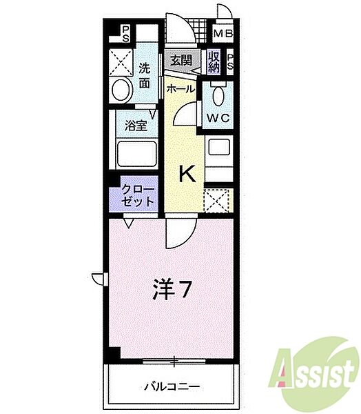 ソレイユ　クレール ｜兵庫県尼崎市杭瀬北新町2丁目(賃貸マンション1K・3階・26.33㎡)の写真 その2