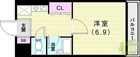 サンプラザ塚口  ｜ 兵庫県尼崎市名神町1丁目14-33（賃貸マンション1K・2階・22.60㎡） その2