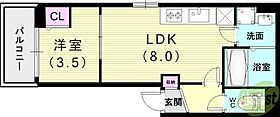 CRASTINE中在家町B  ｜ 兵庫県尼崎市中在家町3丁目366-2（賃貸アパート1LDK・1階・28.82㎡） その2