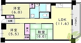 クレール武庫之荘  ｜ 兵庫県尼崎市武庫元町1丁目17-10（賃貸マンション3LDK・1階・65.00㎡） その2