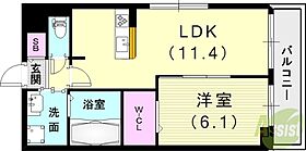 ミモザ  ｜ 兵庫県尼崎市水堂町2丁目22（賃貸アパート1LDK・1階・42.51㎡） その2