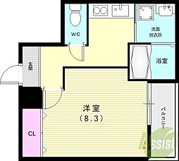 フジパレス立花駅東1番館 1Kの間取図画像