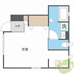 レジデンス尾浜 ワンルームの間取図画像