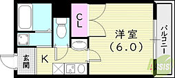 MY尼崎 1Kの間取図画像