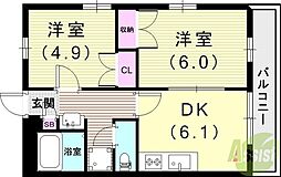 レオパレスKOBATA 2階/-