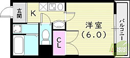 MY尼崎 1Kの間取図画像