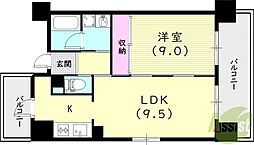 アーバネックス尼崎東難波 1LDKの間取図画像