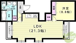 稲葉荘マンション 5階/-