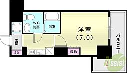 エス・キュート尼崎2 1Kの間取図画像
