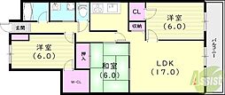 プライムレジデンス西宮 3LDKの間取図画像