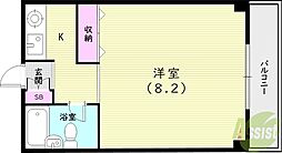 モギハイツ 1Kの間取図画像