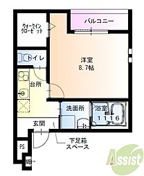 フジパレス新伊丹駅東イースト 1Kの間取図画像