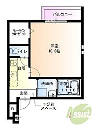 フジパレス新伊丹駅東イースト 1Kの間取図画像