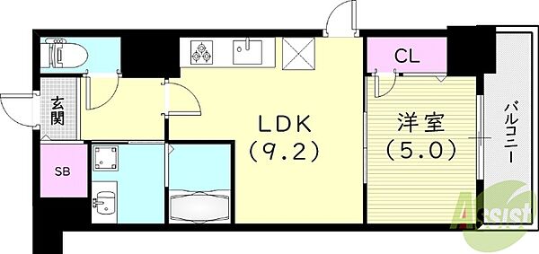 (仮)西宮北口　深津町プロジェクト ｜兵庫県西宮市深津町(賃貸マンション1LDK・2階・39.63㎡)の写真 その2