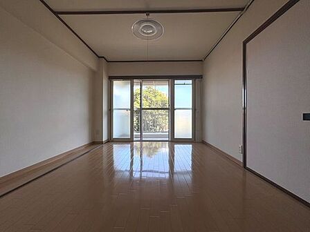 6帖の洋室。バルコニーに面しており、陽光を感じるお部屋です。