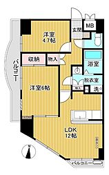 BlueShore湘南NEO 2LDKの間取図画像