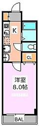 アルビオン田端 1Kの間取図画像