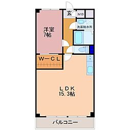 細谷コーポ 1LDKの間取図画像