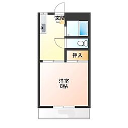 グリーンハウス 1Kの間取図画像