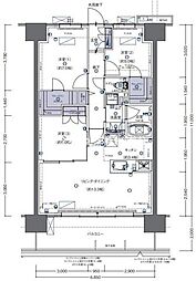 レーベン宮崎 ONE TOWER 3LDKの間取図画像