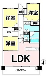 ザレジデンス大淀河畔 3LDKの間取図画像