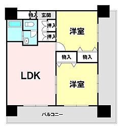 セントヒルズマリーナ宮崎弐番館 2LDKの間取図画像