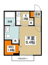 コンフォルト2 ワンルームの間取図画像