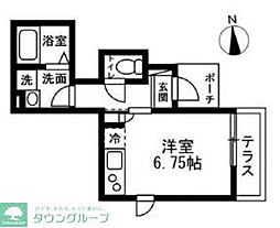 ForestIII西寺尾 1Kの間取図画像