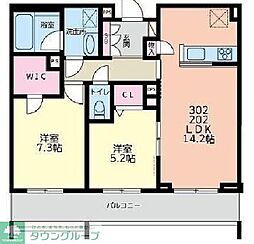 Bel Cielo日吉 2LDKの間取図画像