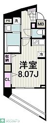 ヴィ・ド・カンパーニュ港北ル・ソレイユ ワンルームの間取図画像