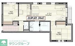 アズール 2LDKの間取図画像