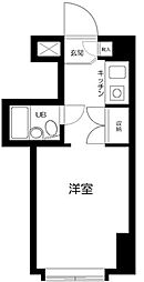 日吉パールハイツ ワンルームの間取図画像