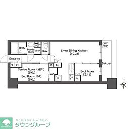 ディームス横濱高島町 1SLDKの間取図画像