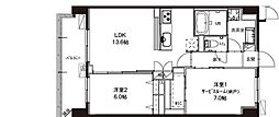 ブルーブラン新横浜 2LDKの間取図画像