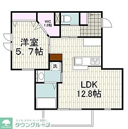 アドゥシール 1LDKの間取図画像