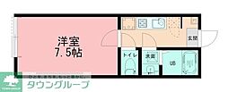 ベルメール 1Kの間取図画像