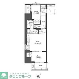 WORVE横浜伊勢佐木町 2LDKの間取図画像