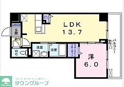 菊水レジデンス綱島1 1LDKの間取図画像