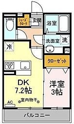 コンフォール新横濱2 1DKの間取図画像