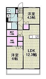 メゾン・菊名A棟 2LDKの間取図画像