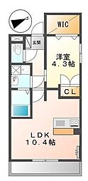 フォレスト・エス 1LDKの間取図画像