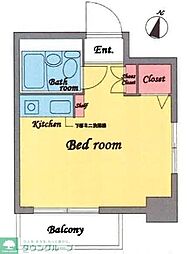 菊名センチュリー21 ワンルームの間取図画像