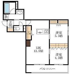 アム・フルス 2LDKの間取図画像