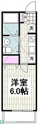 meri佃野 1Kの間取図画像