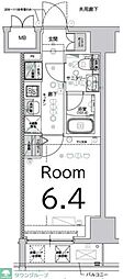CRESTTAPP新横浜 1Kの間取図画像